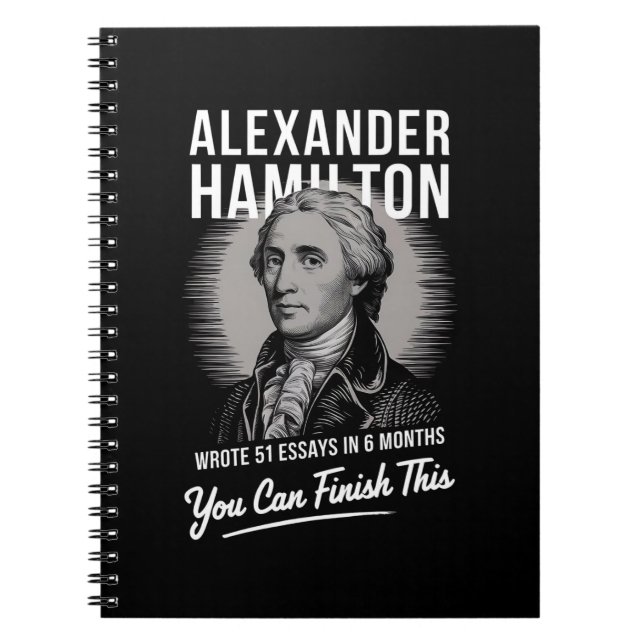 Alexander Hamilton schrieb 51 Essays in 6 Monaten Notizblock (Vorderseite)