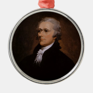 Alexander Hamilton Silbernes Ornament