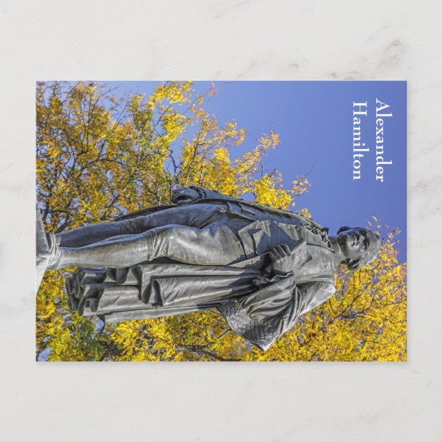 Alexander Hamilton Statue Postkarte (Vorderseite)