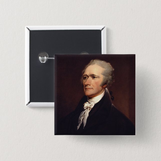 Alexander Hamilton: US-Gründungsvater, Historisch Button (Vorne & Hinten)