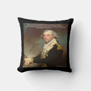 Alexander Hamilton & "Warum Regierung" Zitat Pillo Kissen