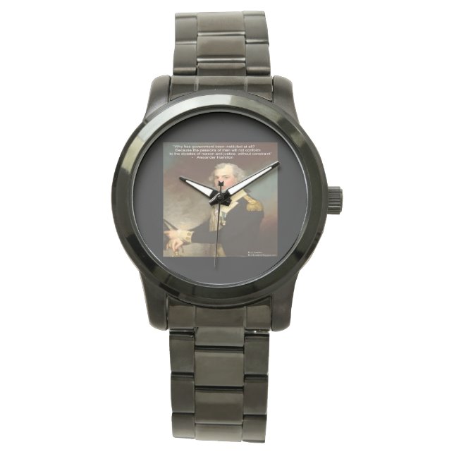Alexander Hamilton "Why Government" WristWatch Armbanduhr (Vorderseite)
