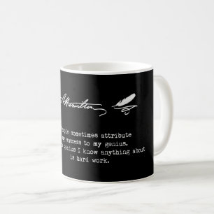 Alexander Hamilton-Zitat. Erfolg, Genie Kaffeetasse