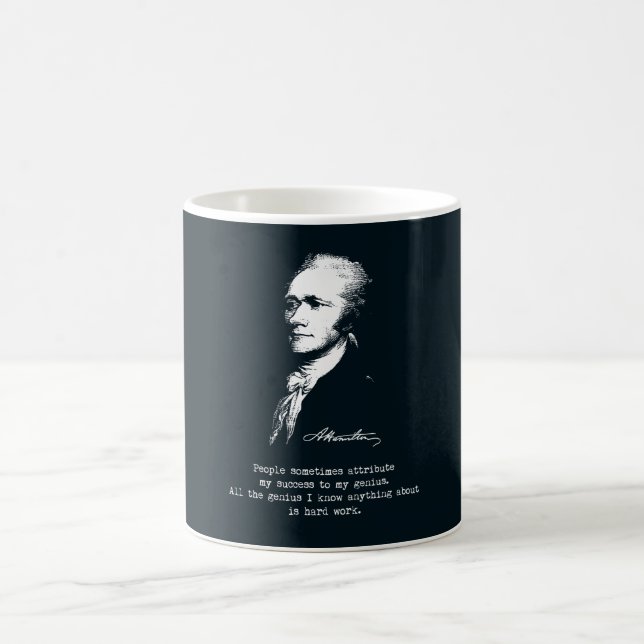 Alexander Hamilton-Zitat. Erfolg, Genie Kaffeetasse (Mittel)