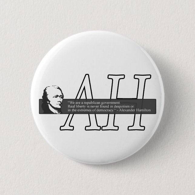 Alexander Hamilton-Zitat-Knopf Button (Vorderseite)
