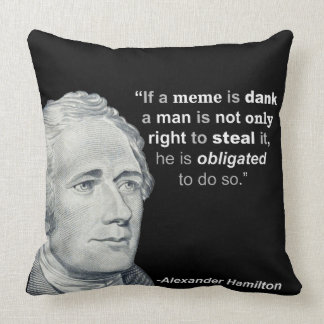 Alexander Hamiltons feuchtes Meme - Kissen