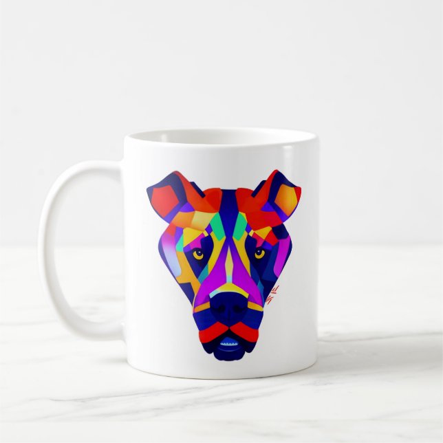 Alexander-Hund-weiße Tasse (Links)
