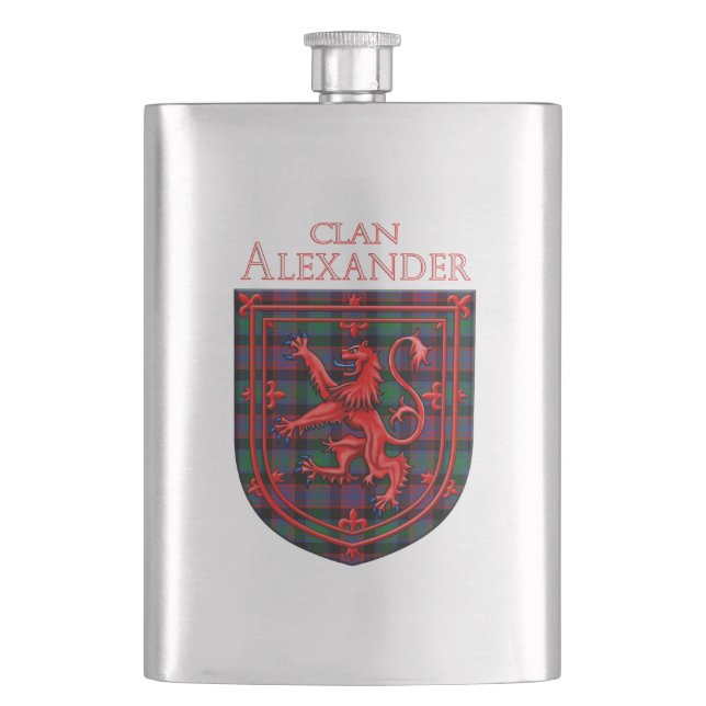 Alexander Hunting Tartan Scottish Kariert Flachmann (Vorderseite)