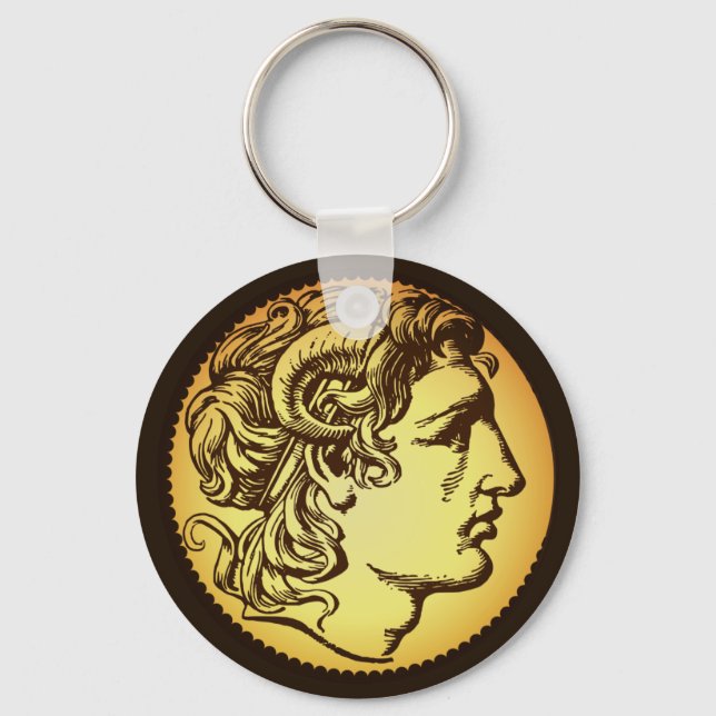 Alexander III von Macedon portrait (alte Münze) Schlüsselanhänger (Vorderseite)