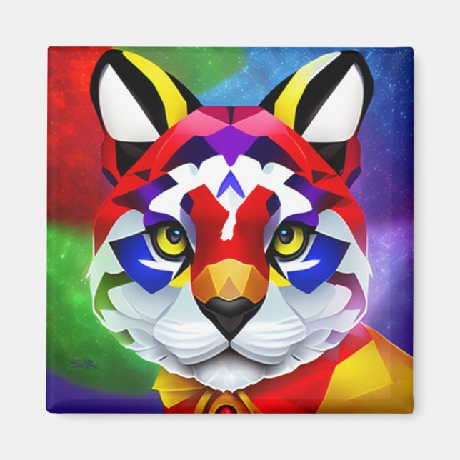 Alexander-Katzenquadrat-Magnet Magnet (Vorne)