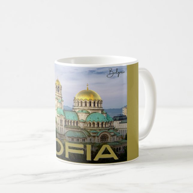 Alexander Nevsky Sofia , Bulgarien Vintage Geschen Kaffeetasse (VorderseiteRechts)