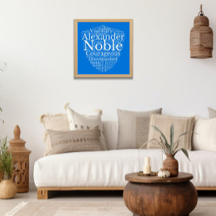 Alexander Nom Cloud Personnalisable Poster