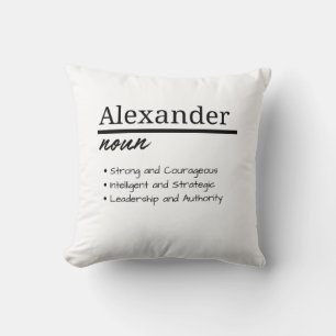 Alexander, Personalisierte Bezeichnung für Junge Kissen