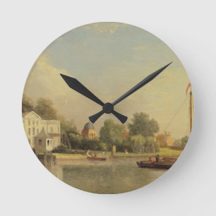 Alexander Pope's (1688-1744) Villa, Twickenham, c. Runde Wanduhr