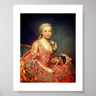 Alexander Roslin – Baroness de Neubourg-Cromière Poster