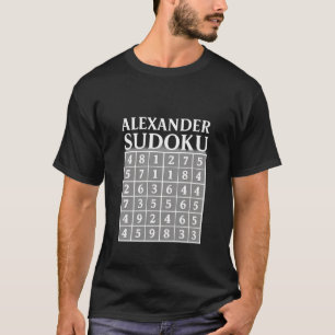 ALEXANDER Sudoku-Rätsel – Logik-Shirt in Weiß T-Shirt