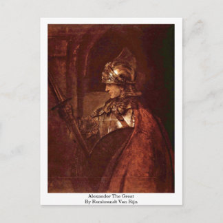 Alexander The Great von Rembrandt Van Rijn Postkarte