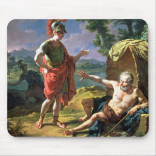 Alexander und Diogenes, 1818 (Öl auf Leinwand) Mousepad