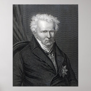 Alexander von Humboldt, graviert von C. Cook Poster