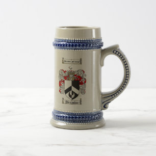 Alexander-Wappen Stein/Alexander-Familie Bierglas
