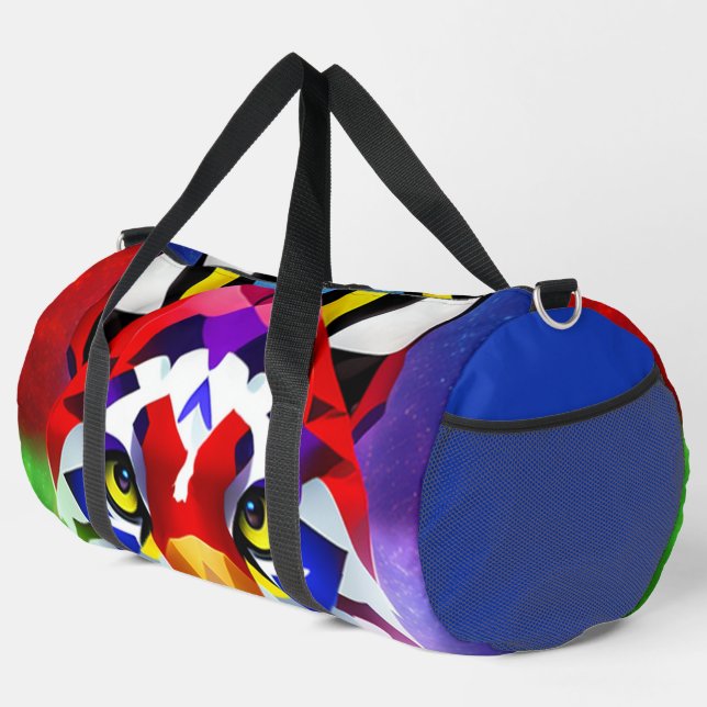 Alexander's Cat blue duffel bag Duffle Bag (Rechte Ecke)