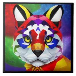 Alexander's Cat große schwarze Kachel