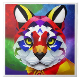 Alexander's Cat große weiße Kachel