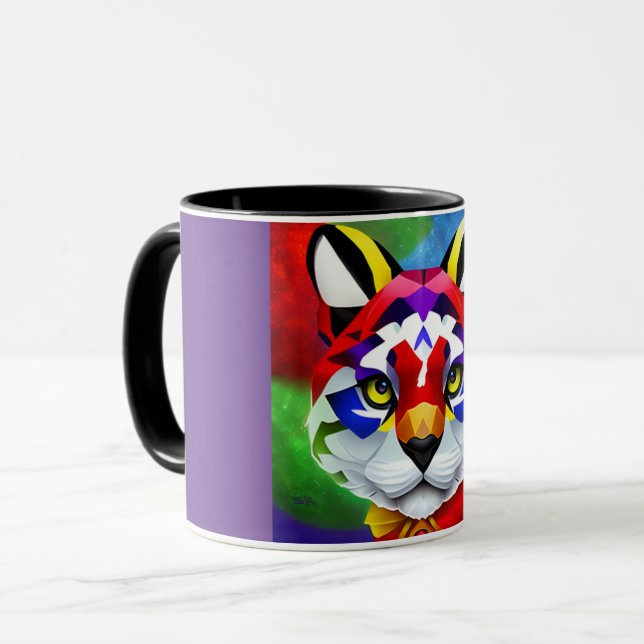 Alexander's Cat purple and black center combo mug (Devant gauche)