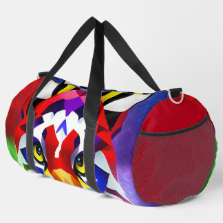 Alexander's Cat red duffel bag Duffle Bag