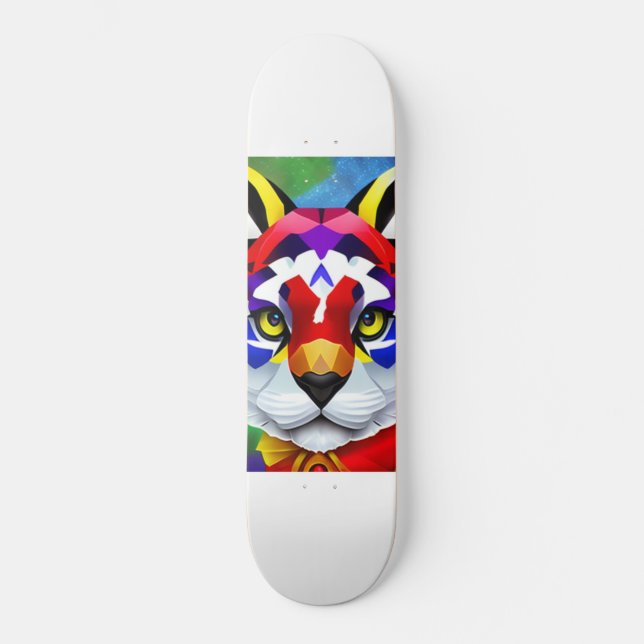 Alexander's Cat-White-Skateboard Skateboard (Vorderseite)