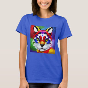 Alexander's Cat Women Blue T - Shirt