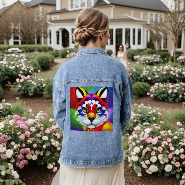 Alexander's Cat Women Denim Jacke (Hochzeit Rückseite)