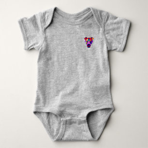 Alexander's Dog Baby grauer Bodysuit mit Tasche Strampler