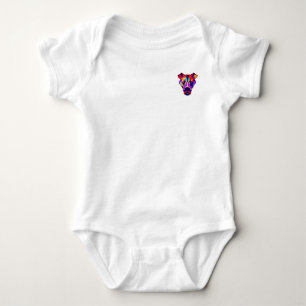 Alexander's Dog Baby-Weißer Bodysuit mit Tasche Baby Strampler