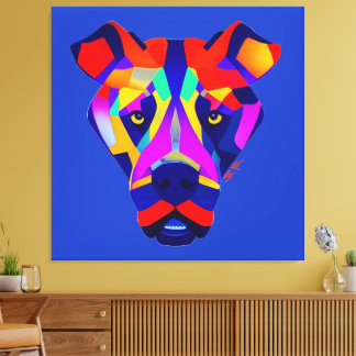 Alexander's Dog blue canvas print Leinwanddruck
