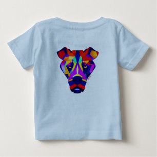 Alexanders Hund Babyblaues T-Shirt Rückseite