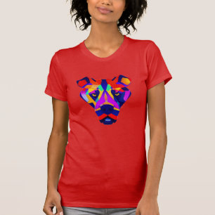 Alexanders Hund Frauen rotes schmal geschnittenes T-Shirt