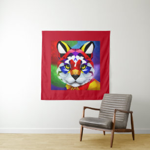 Alexanders Katze roter Wandteppich