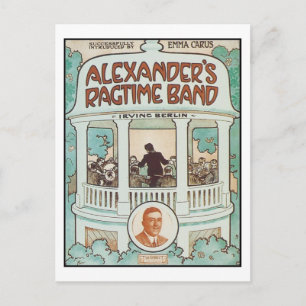 Alexander's Ragtime Band Vintag Songbook Cover Postkarte