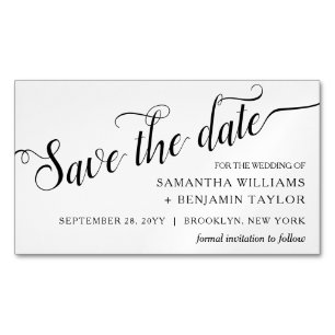 Alexandra Budget Save-the-Date-Magnete Magnetische Visitenkarte