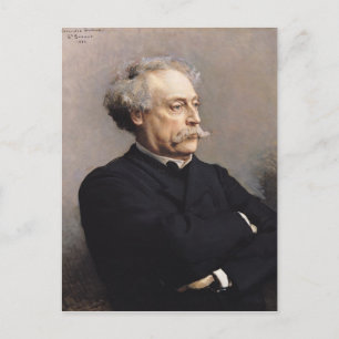 Alexandre Dumas Fils 1886 Postkarte