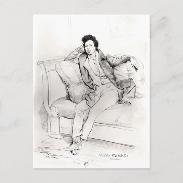 Alexandre Dumas Pere Postkarte (Vorderseite)