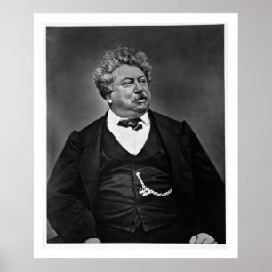 Alexandre Dumas Vater (1802-70), aus 'Galerie Cont Poster