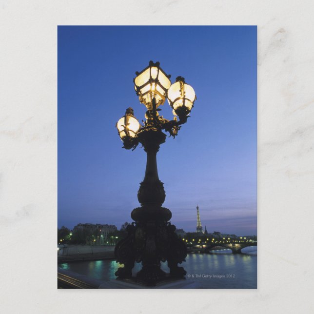 Alexandre III Bridge in Paris Postkarte (Vorderseite)