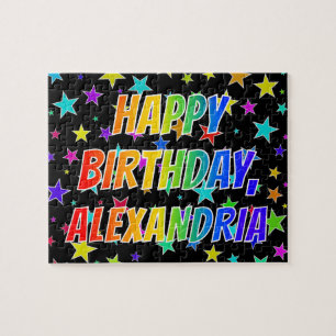 "ALEXANDRIA" First Name, Fun "HAPPY BIRTHDAY"