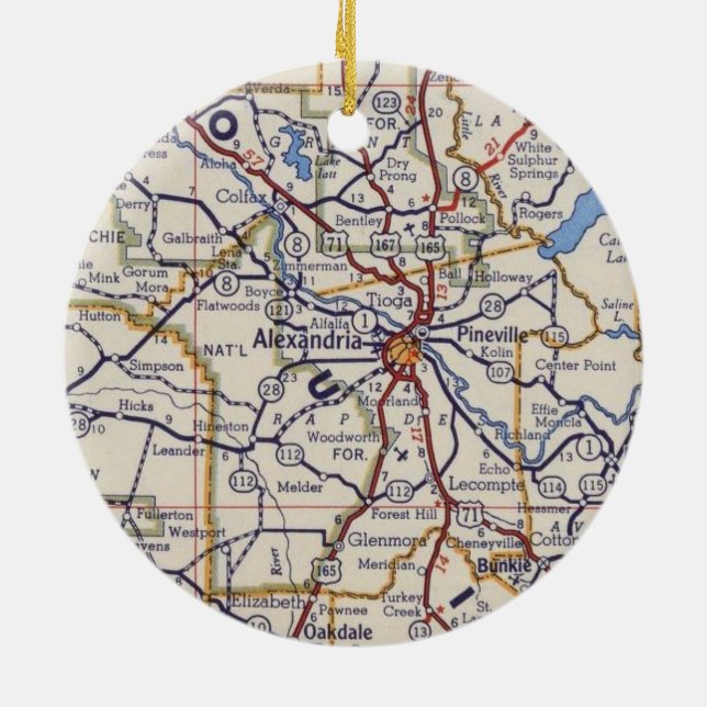 Alexandria LA Christmas Ornament (Hinten)