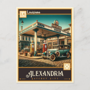 Alexandria, Louisiana Vintage Postkarte
