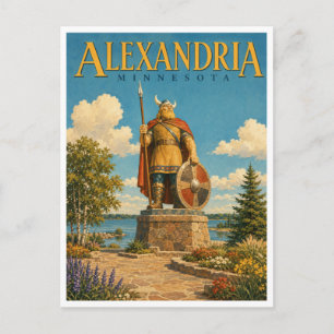 Alexandria Minnesota Big Ole GeoSaga Postkarte