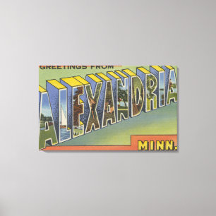 Alexandria, Minnesota - große Buchstabe-Szenen Leinwanddruck