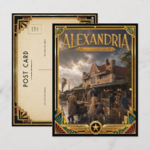 Alexandria Minnesota Vintage Art Deco Goldenes Zei